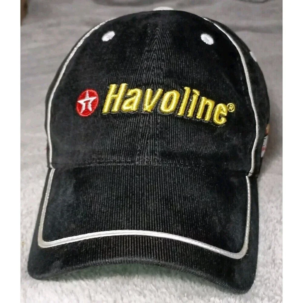 Rare Corduroy NASCAR Havoline Ganassi Racing 42 Cap Strapback Hat Embroidered